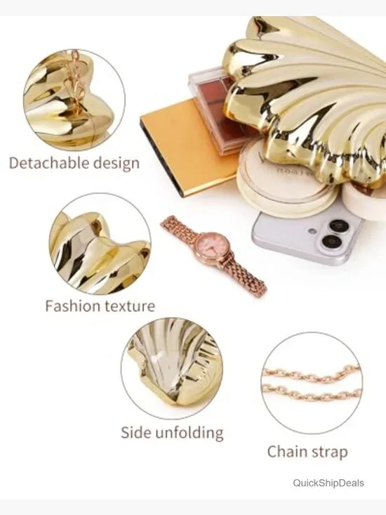 Acrylic Clutch Evening Bag with Detachable Shoulder Strap - Picture 5 of 7